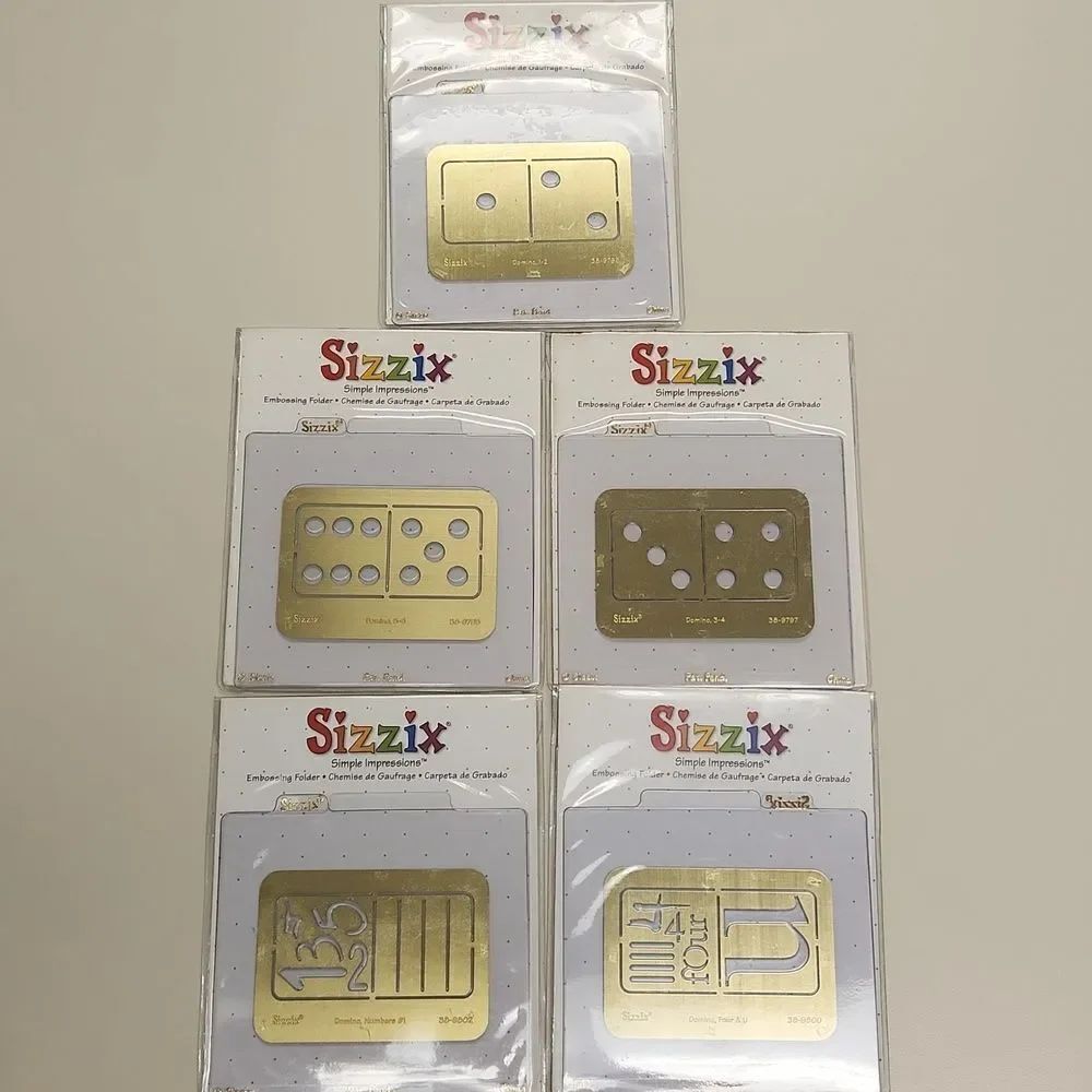 Sizzix Embossing Folder Dominos Set of 5
